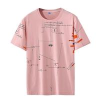 Vyriški marškinėliai trumpomis rankovėmis didelių dydžių vasariniai grafiti laisvi medvilniniai marškinėliai hiphopo gatvės apranga dideli 6XL 7XL 8XL patogūs aukštos kokybės unikalūs drabužiai 8XL rožinė