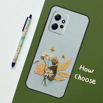 Flowers Pressed For Xiaomi Redmi Note 12S 11S 10S 9S Note 12 8 9 10 11 Pro Phone Case For Redmi 12 9 C 10C Redmi 9A gray
