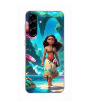 Case - Maniacase - Samsung Galaxy A56 - Silicone - Black - VAIANA ART ANIME juoda