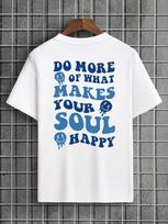 Do Hore Of What Makes Your Soul Happy Men Tshirts Fashion Street Breathable T Shirts Loose Cotton Tee Clothing Brand T-Shirt S smėlis
