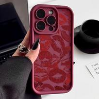 Seksualios merginos raudonų lūpų rašto TPU telefono dėklas iPhone 16 15 14 Pro Max 16 15 Plus 13 12 Pro 11 saldainių spalvos smūgiams atsparus minkštas viršelis For iPhone 15 Pro