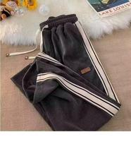 Hong Kong Fashion Drawstring Wide-Leg Men's Pants, 2023 Autumn/Winter, Plus Velvet, Japanese Style, Loose Casual Trousers 3XL tamsiai pilka spalva