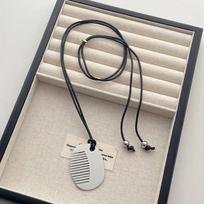 Fashion Black Rope Necklace Retro Jewelry Accessories Choker Silver Color Comb Necklace Hip-hop Long Sweater Pendant Chain