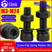 High-Strength Hex Head Bolt, Nut & Washer Combo (Grade 12.9, M5/M6/M8) M3x3