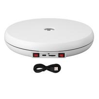Rotating Display Stand 10 Inch 55lbs Load 360 Degree Electric Turntable Display Stand with Light white