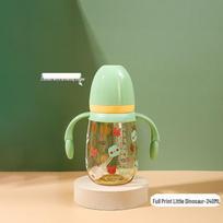 Babixiang PPSU Wide-Caliber Water Cup for 1-3 Year Olds, Cartoon Design, Double Handle, Anti-Fall Bottle