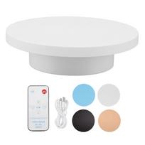 Rotating Display Stand White Plug in Remote Control Load Bearing 3kg Automatic Rotating Stand for Diameter 15cm / 5.9in white