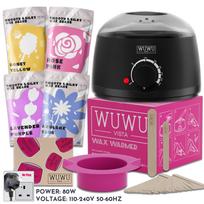 WUWUVISTA 27pc Hair Removal Set - Hypoallergenic Wax Kit with Wax Beads & Wax Machine for Brazilian/Face/Body/Sensitive Skin UK Plug juoda