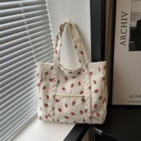 High Value Niche Single Shoulder Handbag Female Tide Literary Original Large Capacity Corduroy Tote Bag