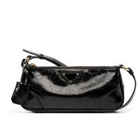 The First Layer of Oil Wax Baguette Armpit Bag Female Summer High-grade Niche Design Shoulder Crossbody Bag juoda