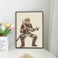 1pc R-R6 Rainbows Six Siege Classic Movie Self-adhesive Art Poster Waterproof Paper Sticker Coffee House Bar Room Wall Decor 21cm×30cm NoFrame gray