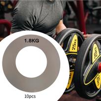 10 Pack Micro Weight Plate Stickers for Barbell Identification Labels 1.8 Kg gray