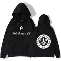 Dellafuente Hoodies Rap Print Sweatshirt with Hooded Mens Clothes Winter Gothic Male Long Sleeve Sudadera Women S