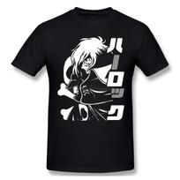 Space Pirate Captain Harlock Tshirts Big Size O-neck Cotton Custom Short Sleeve Men Tees Harajuku Streetwear S juoda