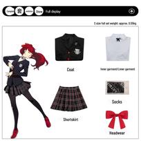 Auksinė lapė Persona 5 Yoshizawa Kasumi universiteto uniforma Cosplay kostiumas XXL