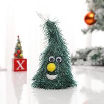 Elektrinis Kalėdų Senelio žaislas su lipančiais karoliukais - Puiki lipančio kaminu kalėdinė dovana Five-pointed star Christmas tree gray