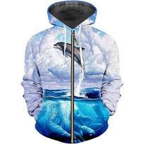 Autumn Winter Zip Up Hoodies Coat Women 3D Printed Men's Zipper Sweatshirt Men's Casual Cardigan Jacket S
