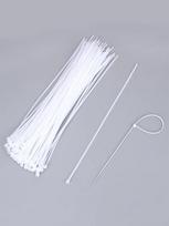 Self-Locking White Nylon Cable Ties – Pack of 250 for Wire Bundling & Fastening 4*250 White Ties [100 pcs]