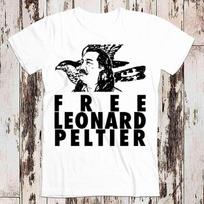230 Gsm 100% Cotton Free Leonard Peltier American Indian Movement Native T Shirt Meme Gift Funny Tee Vintage Gamer Cult Movie Music Adult Top Tee 8053 XXS balta