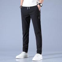 Korean Style Men's Casual Ice Silk Straight Pants – Large Size Fashion Trend 2XL