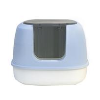 Visiškai uždara sulankstoma kačių kraiko dėžė, didelis priekinis įėjimas kačių tualetas Catlebao Litter Box dangaus mėlyna spalva