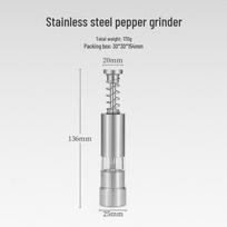 Stainless Steel Manual Pepper Grinder for Camping and Home Use