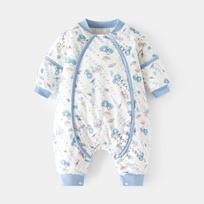 Newborn Anti-Kick Split Leg Sleeping Bag - Thick, Padded, and Zippered for Autumn and Winter 90 cm