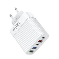 5 Ports USB Charger Fast Charging PD Type C Wall Charger for IPhone 16 15 Samsung Xiaomi Huawei USB C Phone Charger Power Adapter US Plug juoda