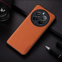 Case For Realme 12 Pro Plus Coque Lightweight Durable Simple Textile Leather Cover for Realme 12 Plus Case Funda realme 12 pro plus oranžinė