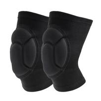 Thickened protection Sports Kneepad Men Elastic Knee Pads Support Fitness Gear Basketball Brace Protector Male NonSlip Pads S black