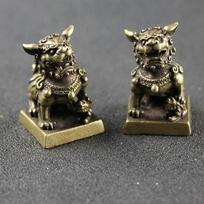 Pure Brass Lion and Mice Love Corn Figurine Car Keychain Pendant Chinese Vintage Lucky Mouse Motorcycle Hanging Jewelry Crafts 2
