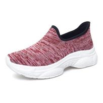 Women's new casual sports shoes light fashion lazy mesh breathable shoes large size mother walking vulcanized flat shoes 35