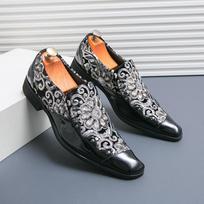 Mada Vyriški Laisvalaikio Odiniai Batai Metalo Dekoracija Loaferiai Vyrams mokasinai Užsegami Ryškūs Vestuviniai Batai Vyras zapato cuero hombre 38 balta