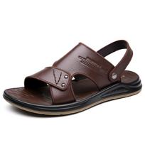 Klasikinio Prekės Ženklo Vyriški Odiniai Laisvalaikio Batai Vasarinės Sandalos Su Išpjovomis Minkštas Padukas Patogūs Vyriški Plokščiapadžiai Nemokamas Pristatymas 38 ruda