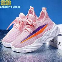 Spring and summer new children's fly-woven sports shoes boys and girls with the same octopus classmates kindergarten coconut shoes women 25 pink