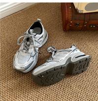 Retro Hong Kong style shows small feet, retro platform dad shoes women's 2025 new spring light student sports shoes 35 sidabras