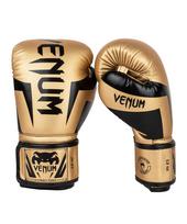 VENUM Bokso pirštinės ELITE BOXING GLOVES x Pirštinės Boksas Kikboksas Fitnesas (Auksinis juodas) VENUM-1392-449 //Sparringas (14oz)
