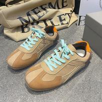 Retro German training shoes, women's genuine leather, popular in the autumn of 2024, breathable and versatile thick-soled heightening, casual sports l 35 ruda