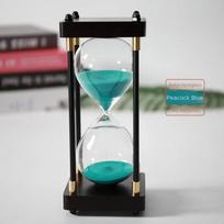 30/60 minučių vintažinis metalinis smėlio laikrodis virtuvei, namams, biurui, kūrybingos stalinės dekoracijos, laiko valdymo įrankiai, šventinės dovanos 60mins šviesiai mėlyna spalva