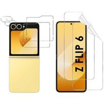 Tempered Glass for Samsung Galaxy Z FLIP 6 and Camera Protection and Plastic Screen Protection [Pack 2] Phonillico Protection Film skaidri