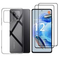 Case for Xiaomi Redmi Note 12 PRO 5G and 2 Tempered Glass Screen Protector Phonillico®
