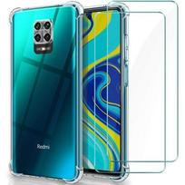 Protective Case - E.F.CONNECTION - Redmi Note 9 Pro - Reinforced Edge - Tempered Glass - Transparent