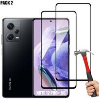 Verre Trempé Intégral pour Xiaomi Redmi Note 12 Pro+ 5G - Pack de 2 Vitres Noir Anti-trace