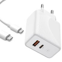 30W Wall Charger - Xiaomi - 2-Port - QC 3.0 - PD 20W - 1M USB-C Cable - White