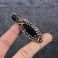 Smoky Topaz Handmade Copper Wire Wrap Jewelry Pendant 2.76  C5V00