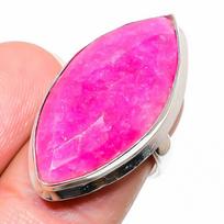 Ruby(Simulated) Gemstone Handmade 925 Sterling Silver Ring Size 6.5 g0i38