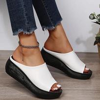 Moteriškos odinės šlepetės, moteriškos seksualios aukštakulnės, 5 juodos „peep Toe“ platformos „Emal Slip on Sandals“ batai 2024 m. 35 balta