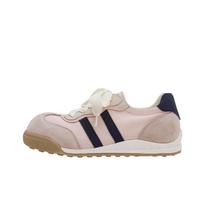 Big head ugly cute color matching German training shoes women's 2025 new small height increase comfortable leisure sports Forrest Gump shoes 35 rožinė