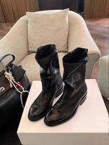 Burke Highway~ V-mouth Western Boots Thick Heel Short Boots Women's 2024 Autumn New Fashion Skinny Sleeve Desert Boots 35 juoda