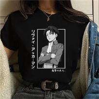 New Levi Ackerman T Shirt Fashion Anime Harajuku Tees Casual Round Neck Loose T Shirt 4XL